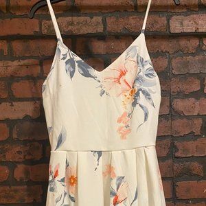 Monteau Floral White Sundress, Summer, Sleeveless